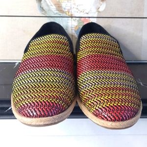 Multi-coloured Reddish Purple Yellow Loafers Mens Size 12 Shoes